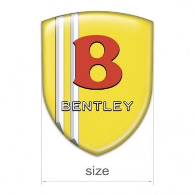 Bentley Silicone Emblem Yellow with White Stripes Model 