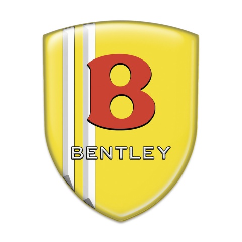 Bentley Silicone Emblem Yellow with White Stripes Model 