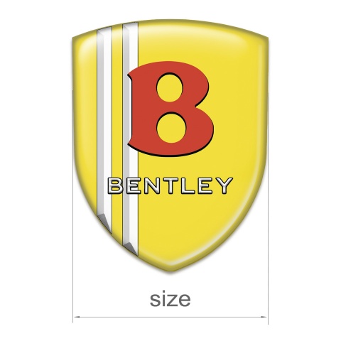 Bentley Silicone Emblem Yellow with White Stripes Model 