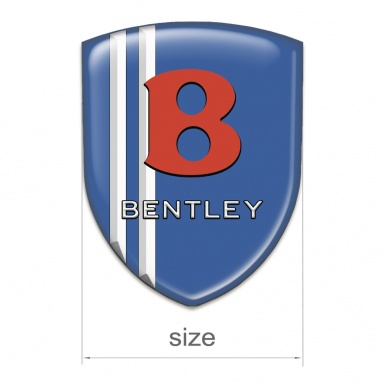 Bentley Resin Sticker Blue with White Stripes Model 