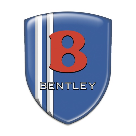 Bentley Resin Sticker Blue with White Stripes Model 