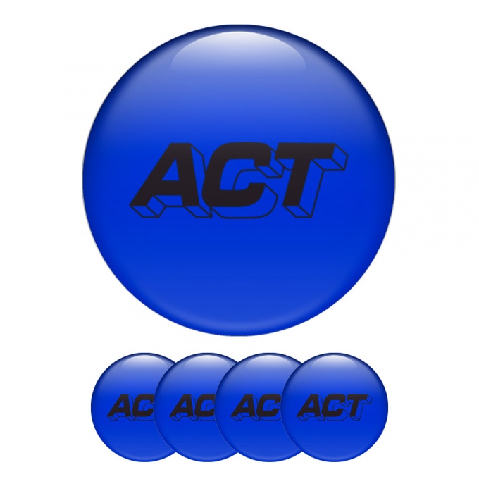 ACT Silicone Stickers for Wheel Center Cap Navy Black Logo