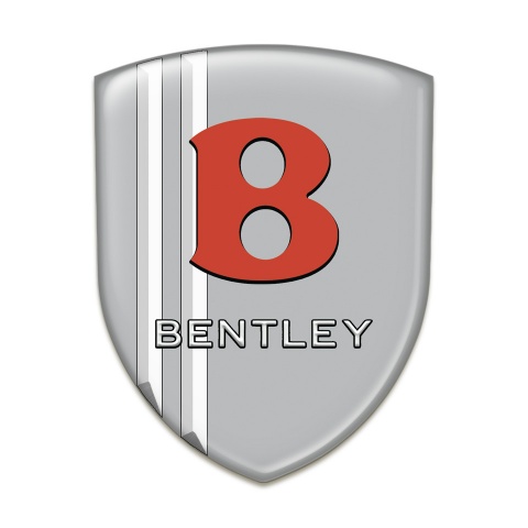 Bentley Emblem Exterior Gray with White Stripes Model 