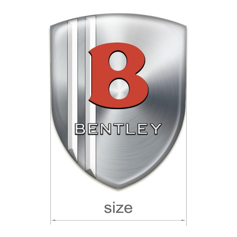 Bentley Emblem Interior Silver wit White Stripes Model 