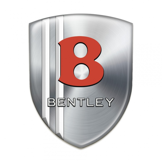 Bentley Emblem Interior Silver wit White Stripes Model 