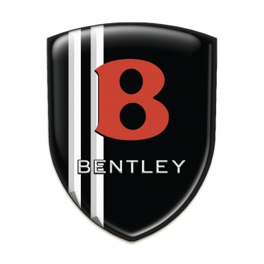 Bentley Tuning Badge Black with White Stripes Model 