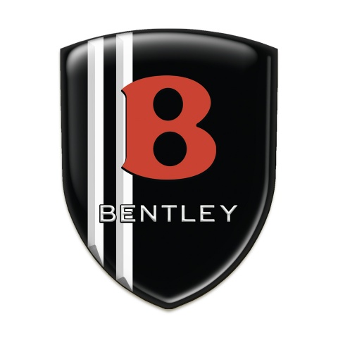 Bentley Tuning Badge Black with White Stripes Model 