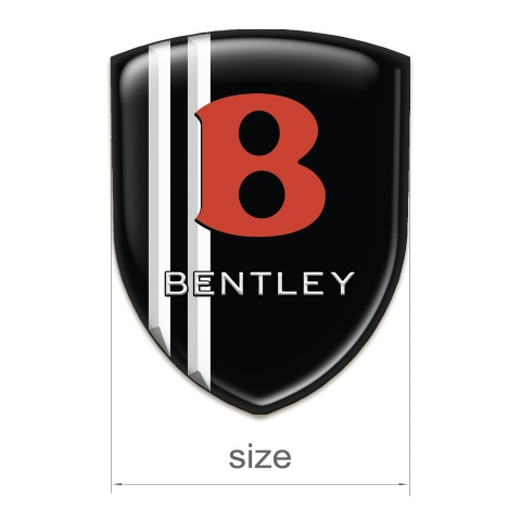 Bentley Tuning Badge Black with White Stripes Model 