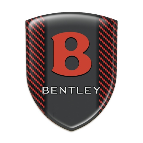 Bentley Car Interior Badge Red carbon Model Red Logo 