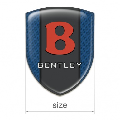 Bentley Logo Emblem Navy Blue Carbon Model Red Logo 