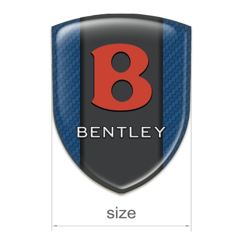 Bentley Logo Emblem Navy Blue Carbon Model Red Logo 
