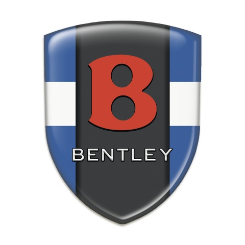 Bentley Self Adhesive Emblem Logo Blue with White Band Model Red Logo 