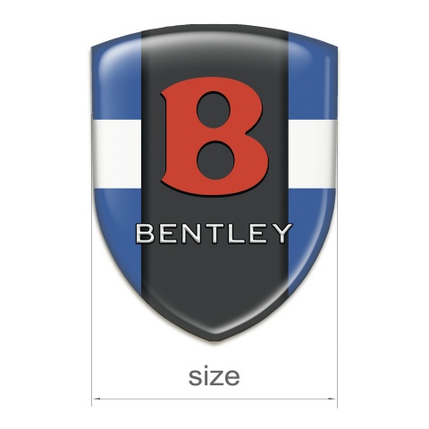 Bentley Self Adhesive Emblem Logo Blue with White Band Model Red Logo 