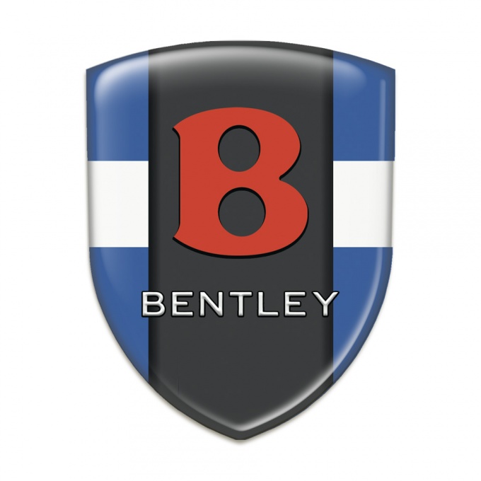 Bentley Self Adhesive Emblem Logo Blue with White Band Model Red Logo 