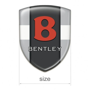 Bentley Silicone Emblem Gray with White Band Model Red Logo 