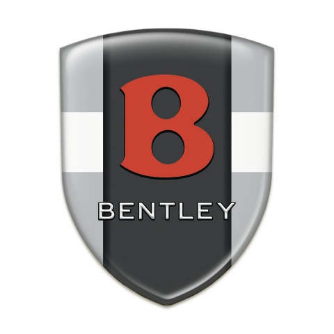 Bentley Silicone Emblem Gray with White Band Model Red Logo 