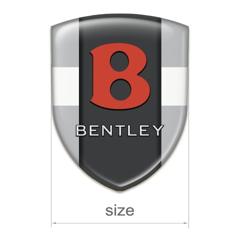 Bentley Silicone Emblem Gray with White Band Model Red Logo 