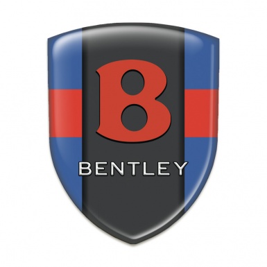 Bentley Emblem Exterior Blue with Red tape Design Red Logo 