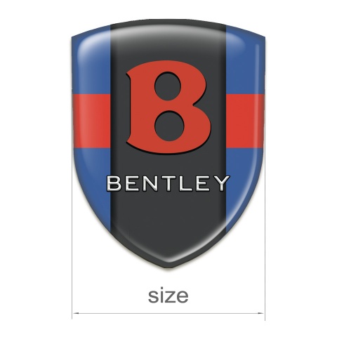 Bentley Emblem Exterior Blue with Red tape Design Red Logo 