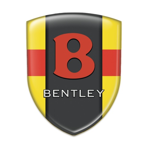 Bentley Emblem Interior Yellow with Red Tape Design Red Logo 