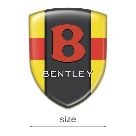 Bentley Emblem Interior Yellow with Red Tape Design Red Logo 