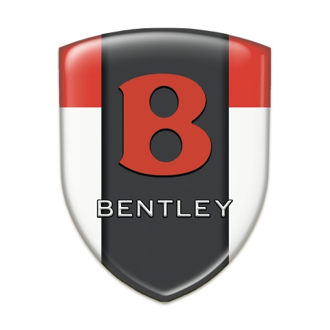 Bentley Car Accessories Badge White Red Design Red Logo 