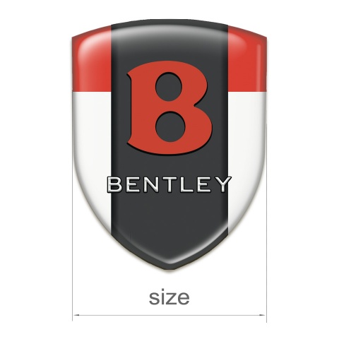 Bentley Car Accessories Badge White Red Design Red Logo 