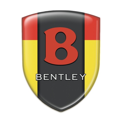 Bentley Self Adhesive Car logo Emblem Yellow Red design Red Logo 