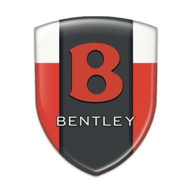 Bentley Self Adhesive Car logo Emblem Red White Design Red Logo 