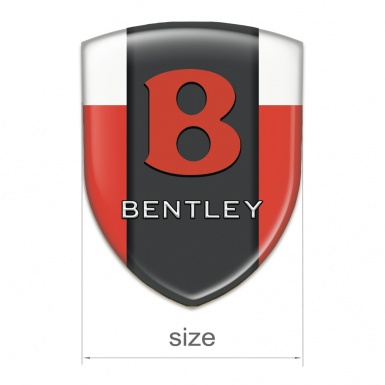 Bentley Self Adhesive Car logo Emblem Red White Design Red Logo 