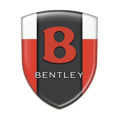 Bentley Self Adhesive Car logo Emblem Red White Design Red Logo 