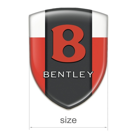 Bentley Self Adhesive Car logo Emblem Red White Design Red Logo 