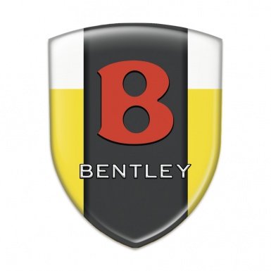 Bentley Silicone Car Decal Badge Yellow White Design Red Logo 