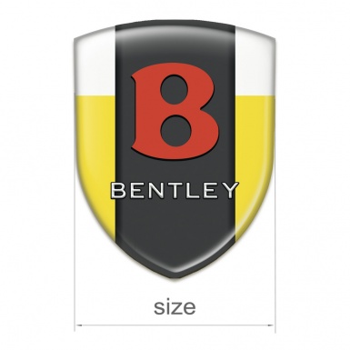 Bentley Silicone Car Decal Badge Yellow White Design Red Logo 