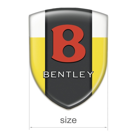 Bentley Silicone Car Decal Badge Yellow White Design Red Logo 