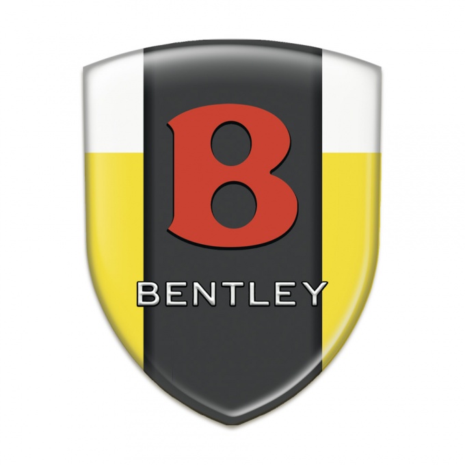 Bentley Silicone Car Decal Badge Yellow White Design Red Logo 