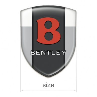 Bentley Silicone Badge Gray White Design Red logo 
