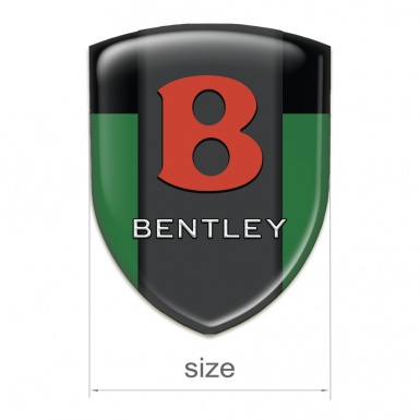 Bentley Silicone Badge Green Black Design Red Logo 
