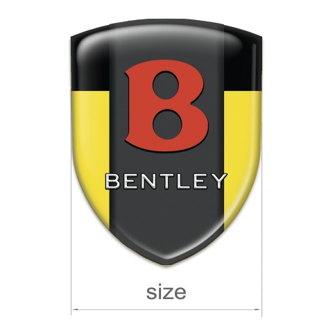 Bentley Emblem Badge Logo Yellow Black Design Red logo 