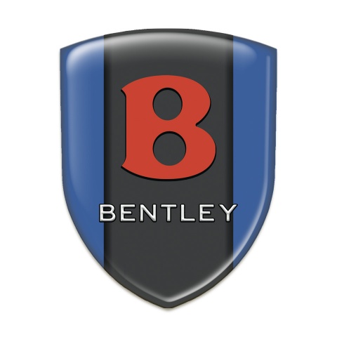 Bentley 3D Gel Emblem Blue Design Red Logo Style 