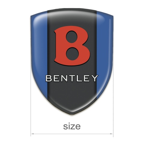 Bentley 3D Gel Emblem Blue Design Red Logo Style 