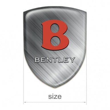 Bentley Tuning Badge Stylish Polished Metal Design with red Logo 