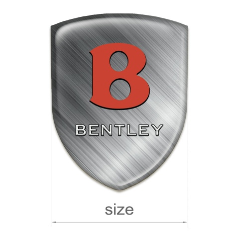 Bentley Tuning Badge Stylish Polished Metal Design with red Logo 