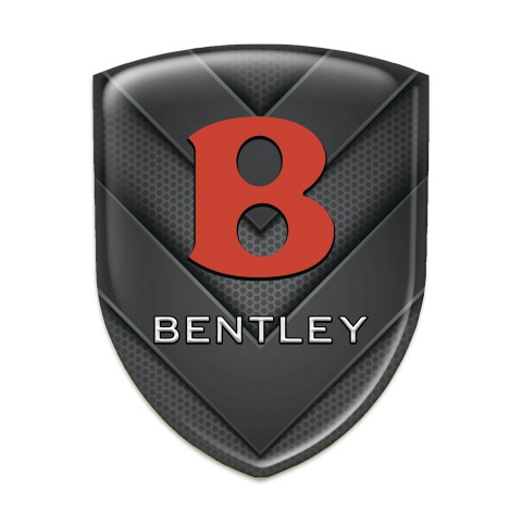 Bentley Car Accessories Badge Black V Shaped details Design Red Logo 