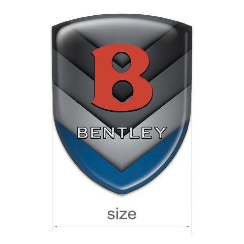 Bentley Auto Emblem Gray Blue V Shaped Details Design 