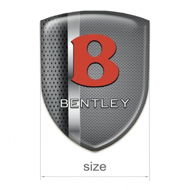 Bentley Domed Emblem Mixed Texture and Red Logo Design