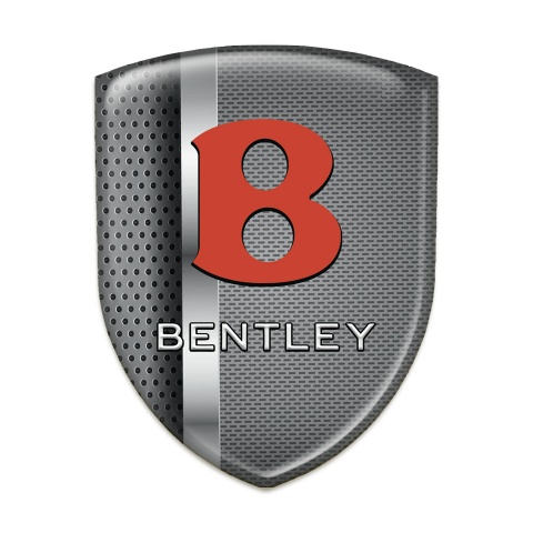 Bentley Domed Emblem Mixed Texture and Red Logo Design