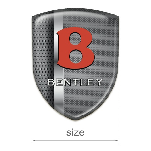 Bentley Domed Emblem Mixed Texture and Red Logo Design