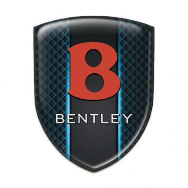 Bentley Silicone Emblem Neon Mesh Design Red Logo 