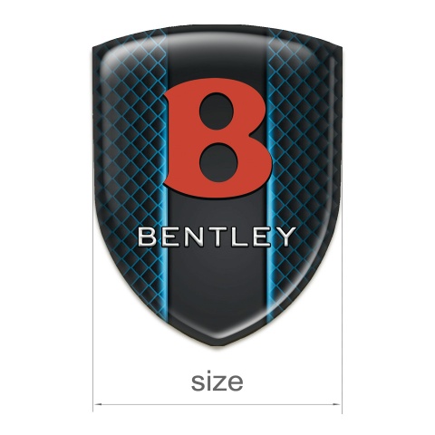 Bentley Silicone Emblem Neon Mesh Design Red Logo 